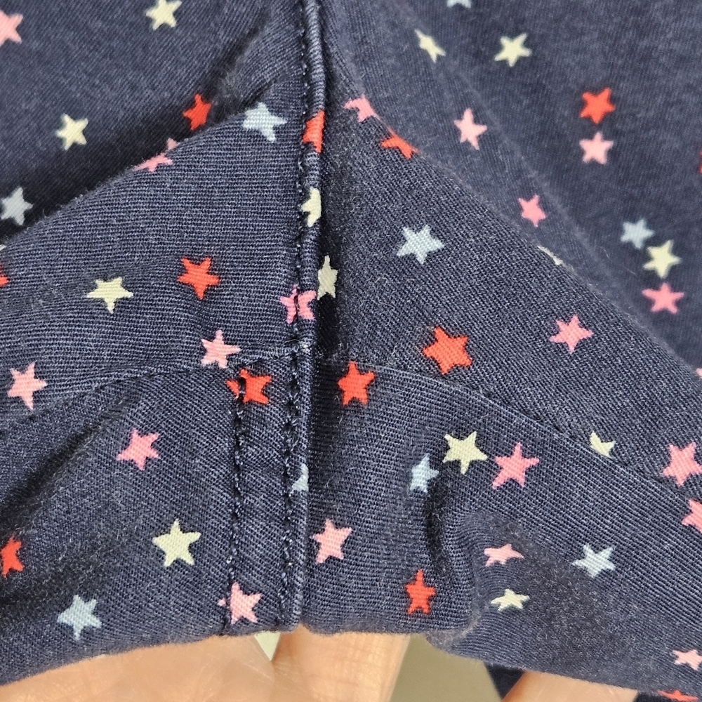 Talbots Women's Relaxed Chino Shorts Navy Mini Stars Size 14 - Picture 7 of 11